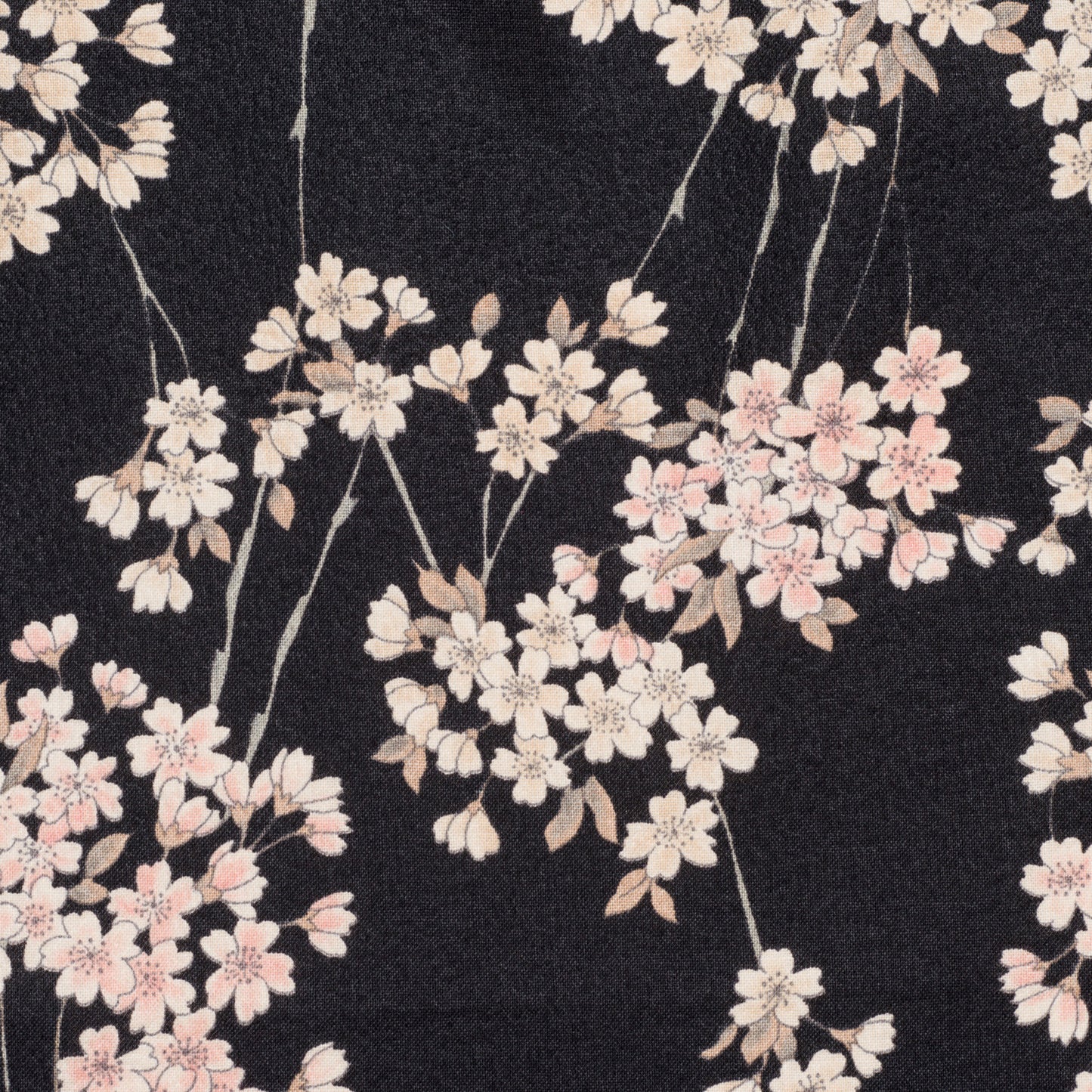 Black Cherry Blossom Ladies Japanese Handkerchief