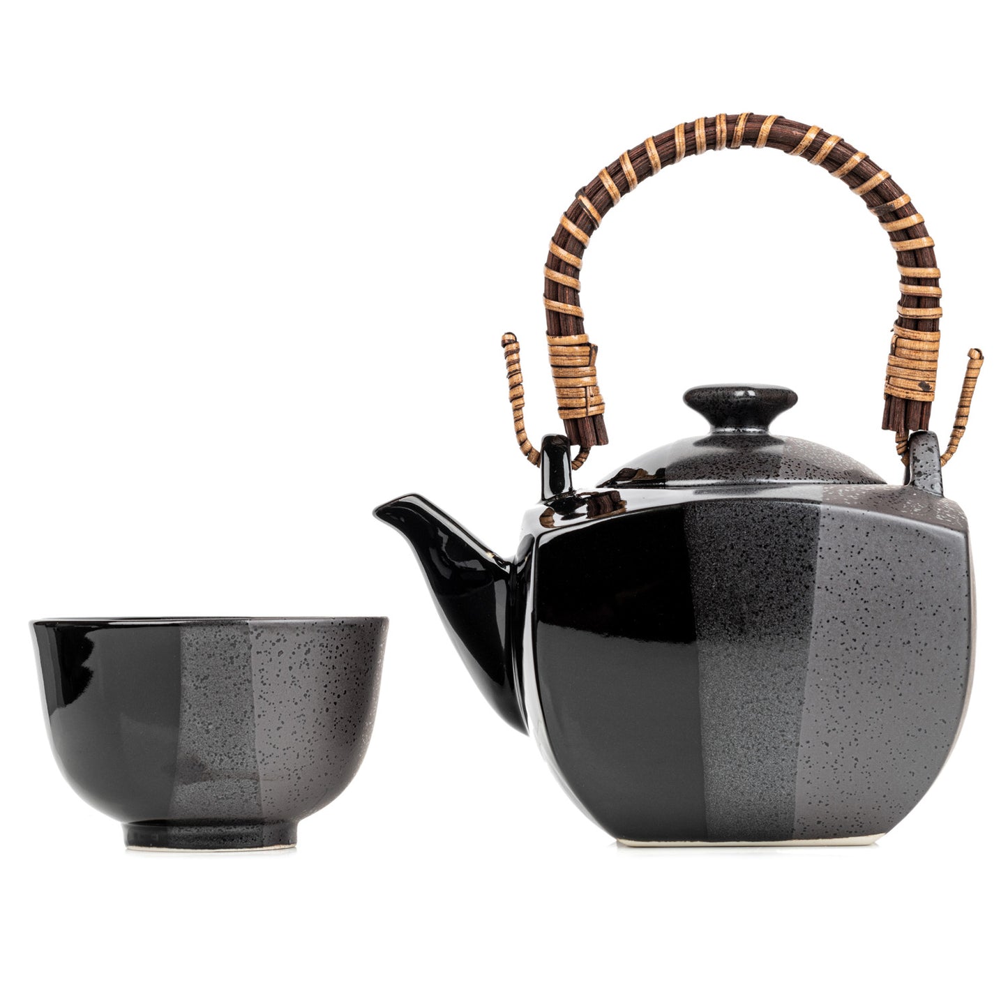 Black Nanban Traditional Japanese Tea Pot Set