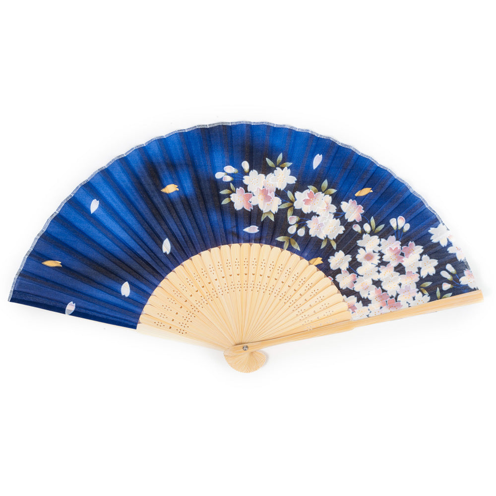 Blue Cherry Blossom Japanese Folding Fan – The Japanese Shop