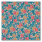Blue Floral Cotton Japanese Handkerchief