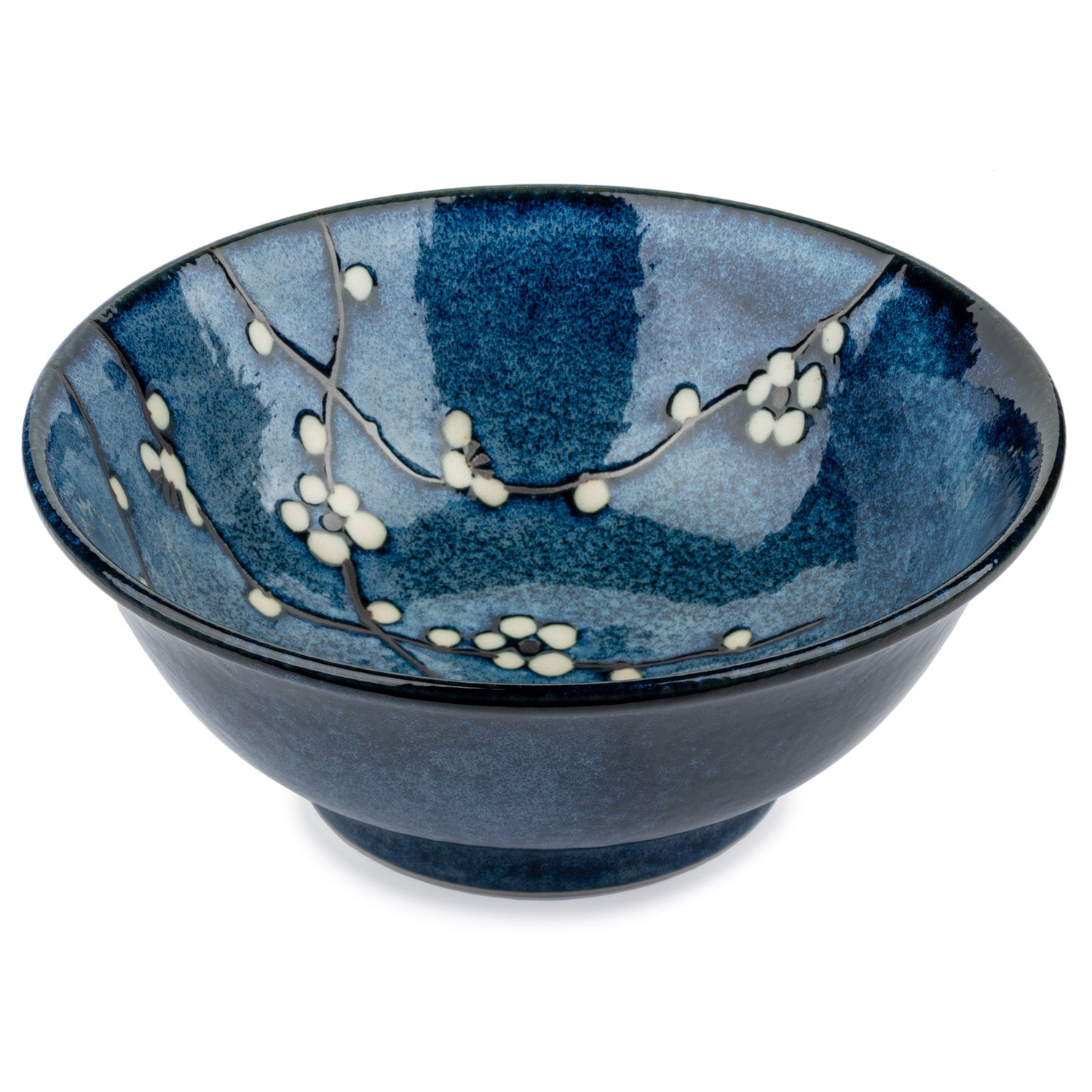 Blue Hana Cherry Blossom Japanese Ramen Bowl