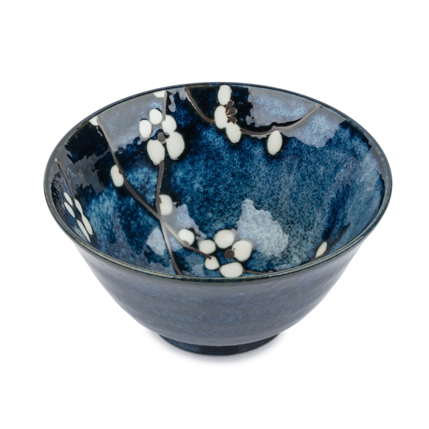 Blue Hana Cherry Blossom Japanese Rice Bowl