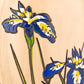 Blue Iris Painted Wood Kokeshi Doll