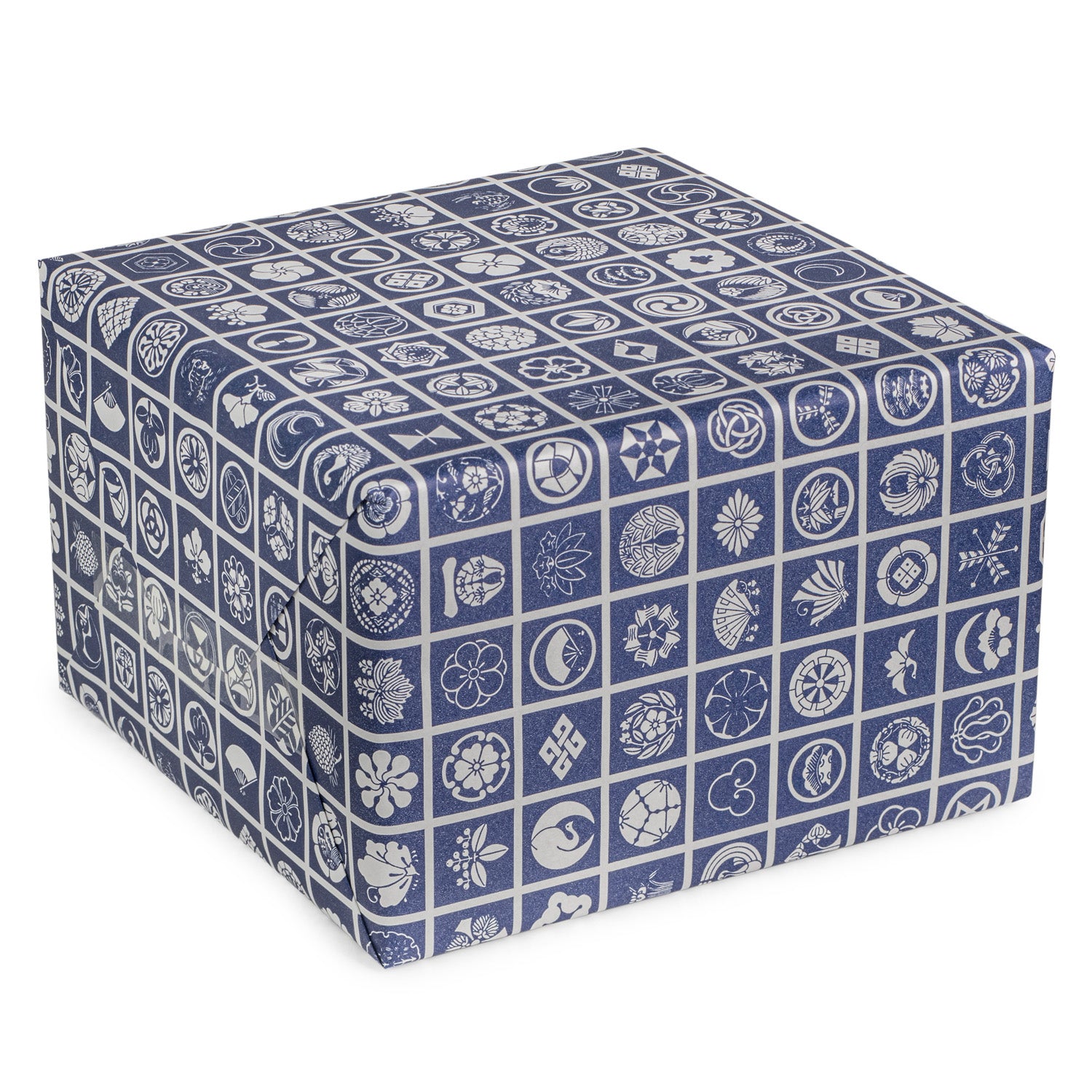 Blue Square Japanese Gift Wrap