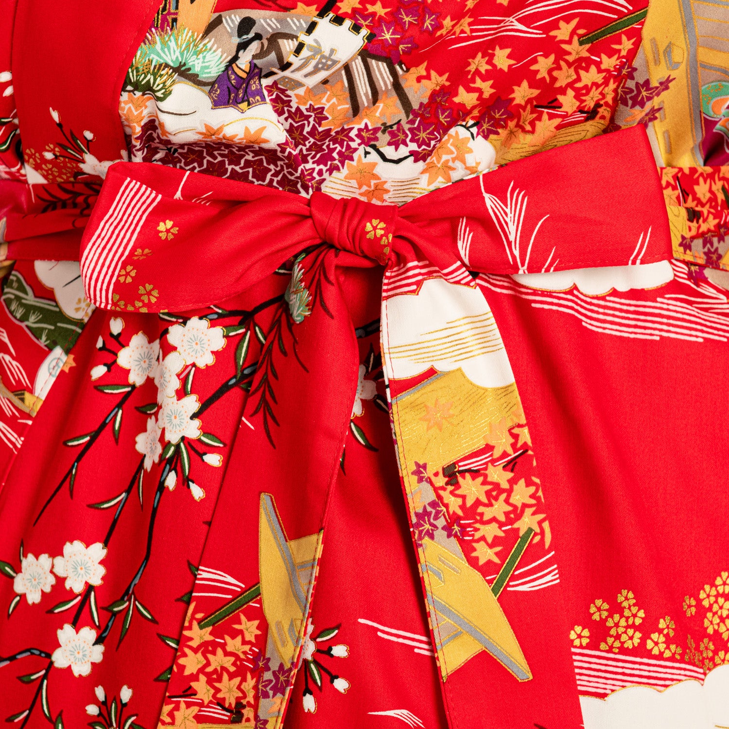 Geisha Long Red Japanese Kimono XL | Full Length Kimono – The Japanese Shop