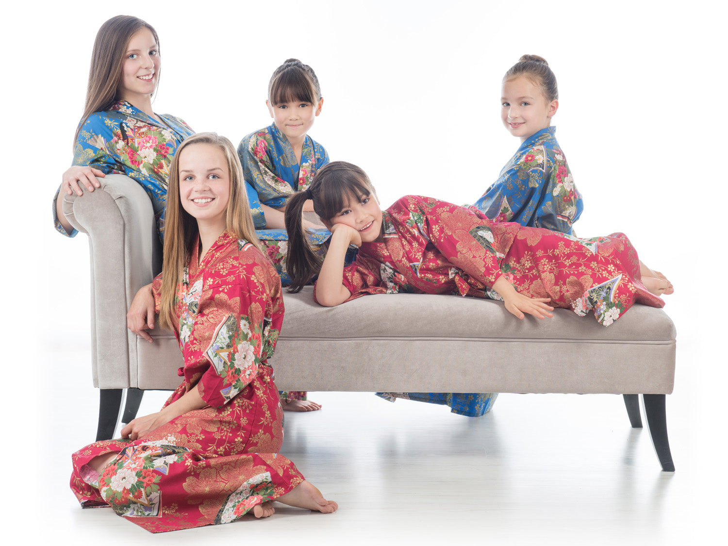 Age 10 to 11 Red Cotton Japanese Girls Kimono range