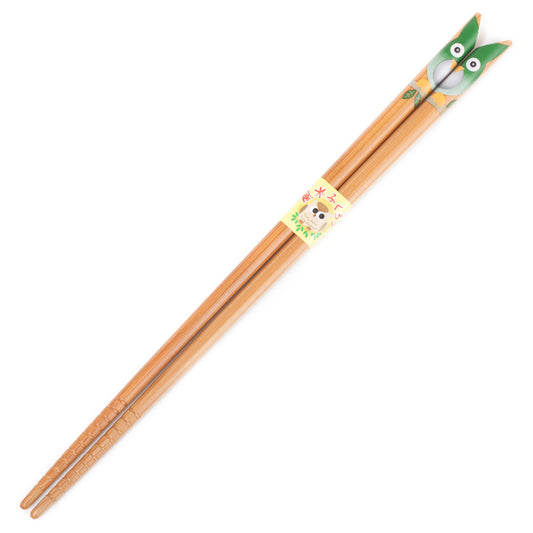 Green Owl Japanese Bamboo Chopsticks