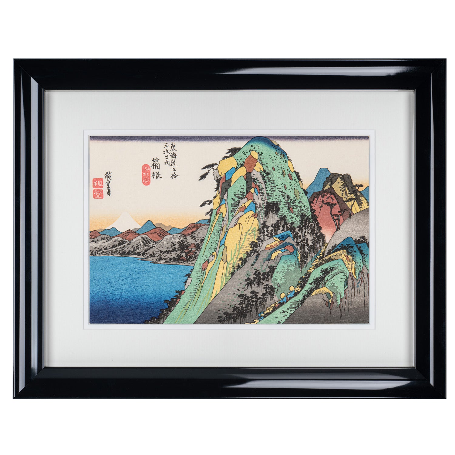Framed Hakone Japanese Woodblock Print