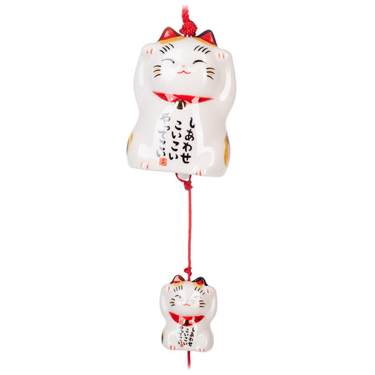 Happy Calico Lucky Cat Japanese Wind Chime