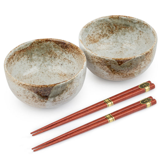 Yukishino Japanese Bowl and Chopstick Gift Set