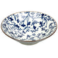 Indigo Blue Floral Large Japanese Serving Bowl