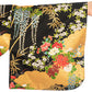Japanese Kimono Floral Print Long Black XL