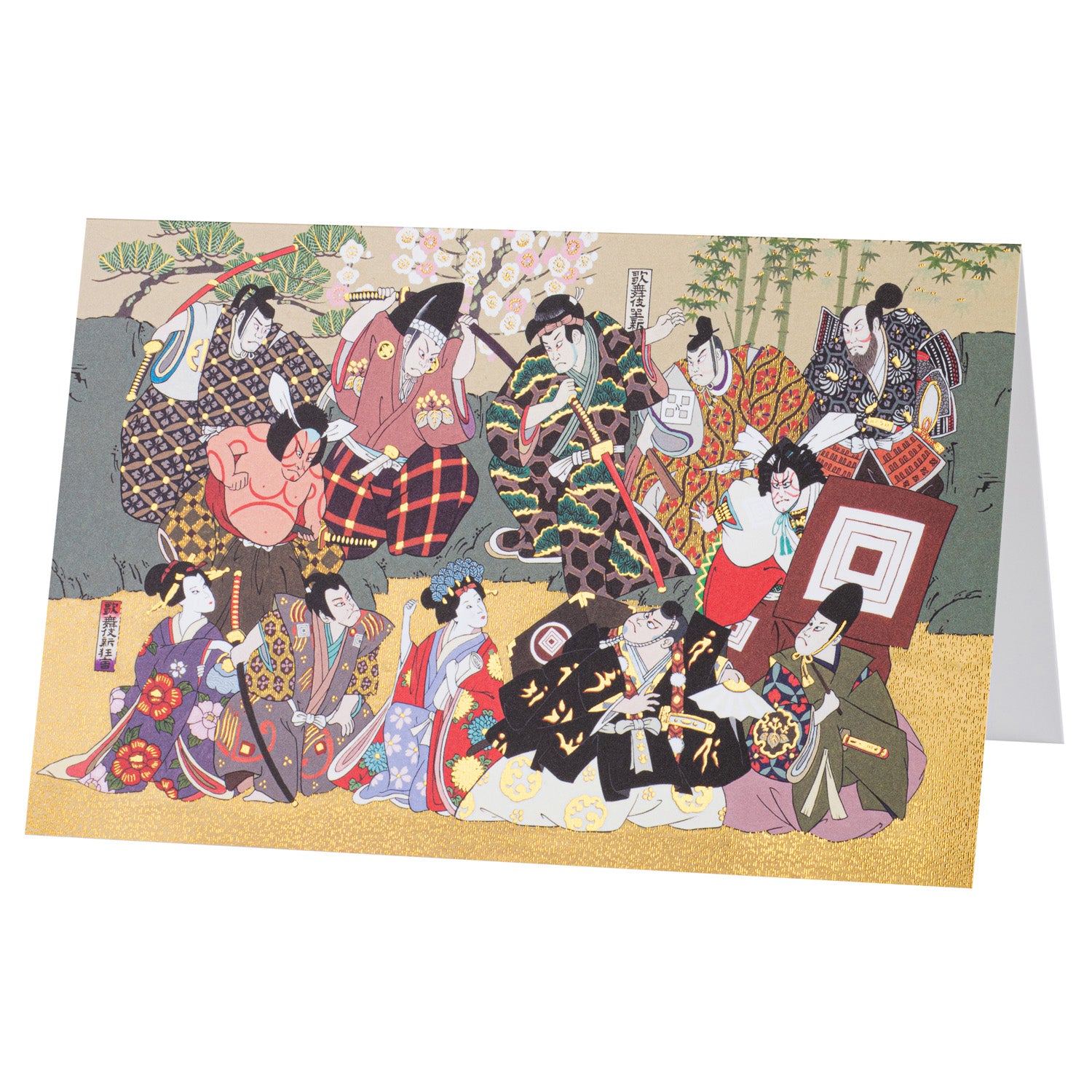 Kabuki Characters Japanese Greetings Card