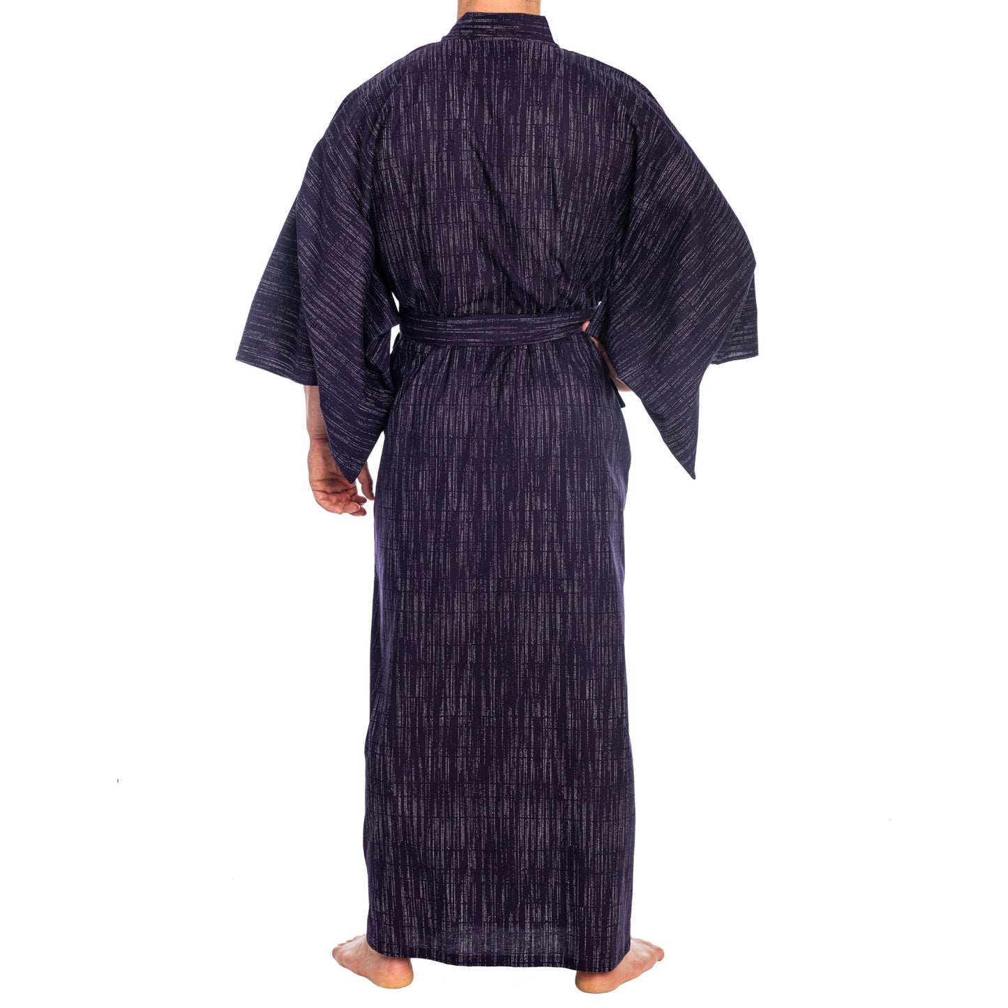 Kasuri Navy Mens Traditional Japanese Kimono