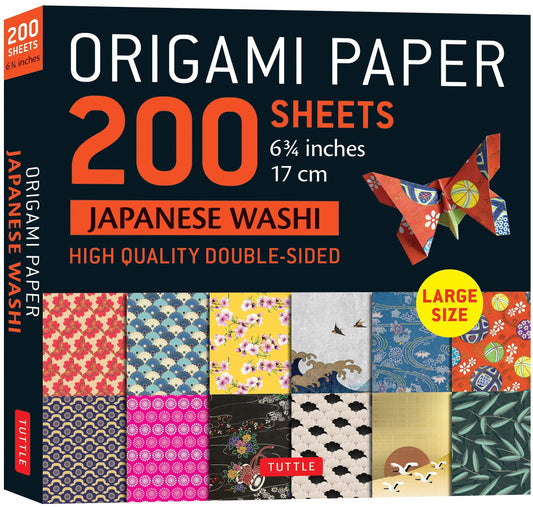 Large Book of 200 Sheets Japanese Washi Origami Paper