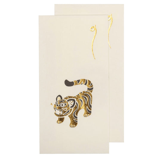 Large Gold Tiger Pack 2 Japanese Paper Envelopes