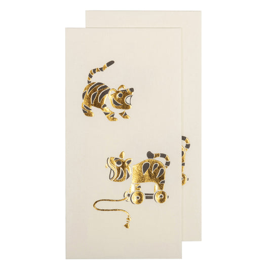 Large Two Tigers Pair Japanese Money Envelopes