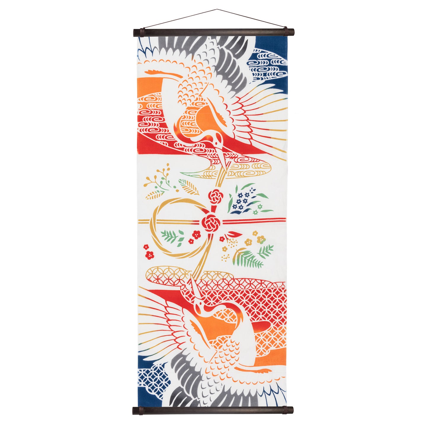 Lucky Cranes Japanese Wall Tapestry Set