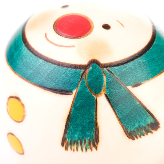 Medium Snowman Handpainted Kokeshi Doll