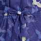 Navy Blue Crane Long Japanese Cotton Kimono