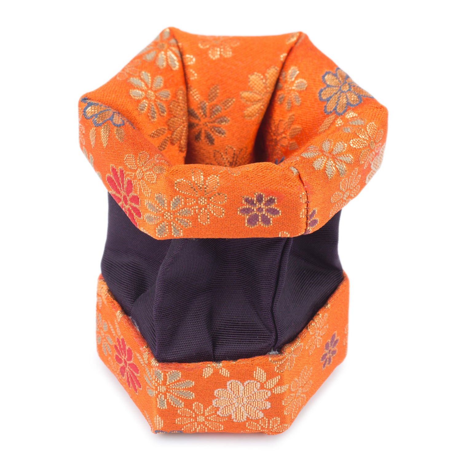 Orange Floral Traditional Japanese Jewellery Box