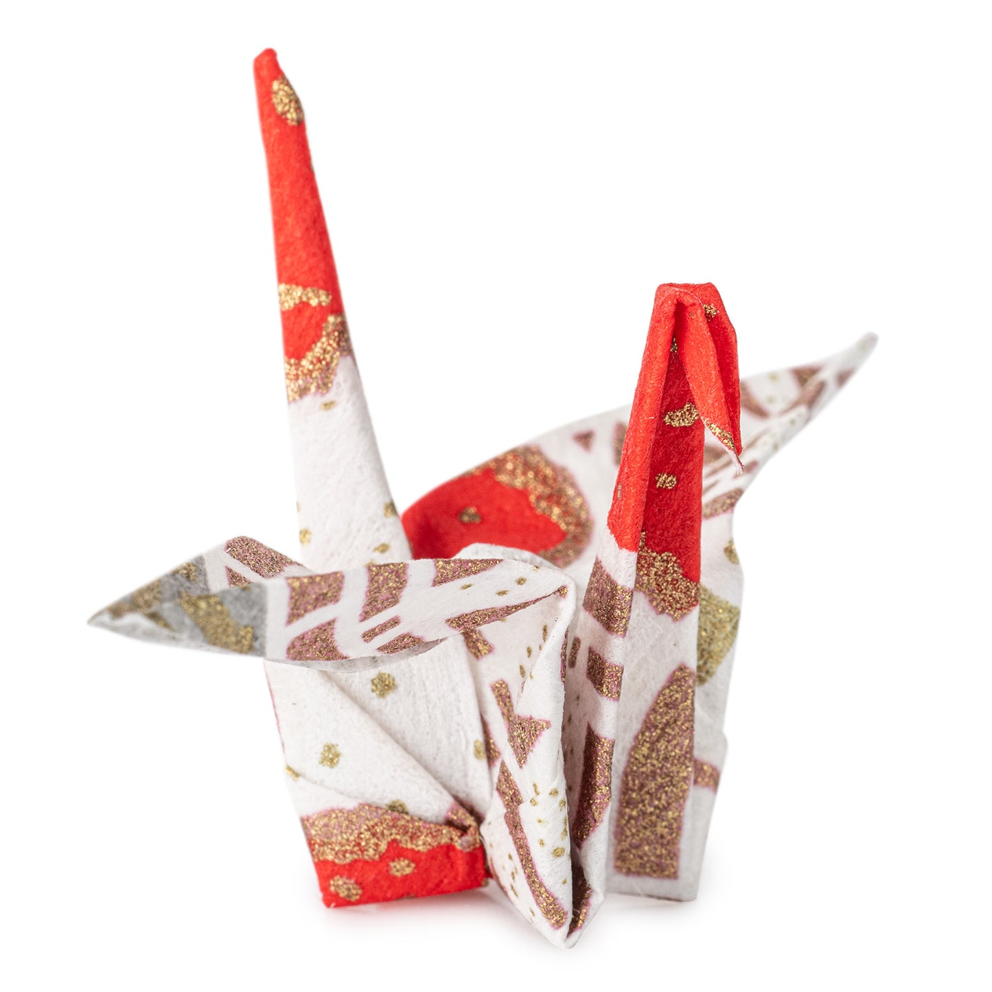 Pack 10 Red and White Origami Crane Birds