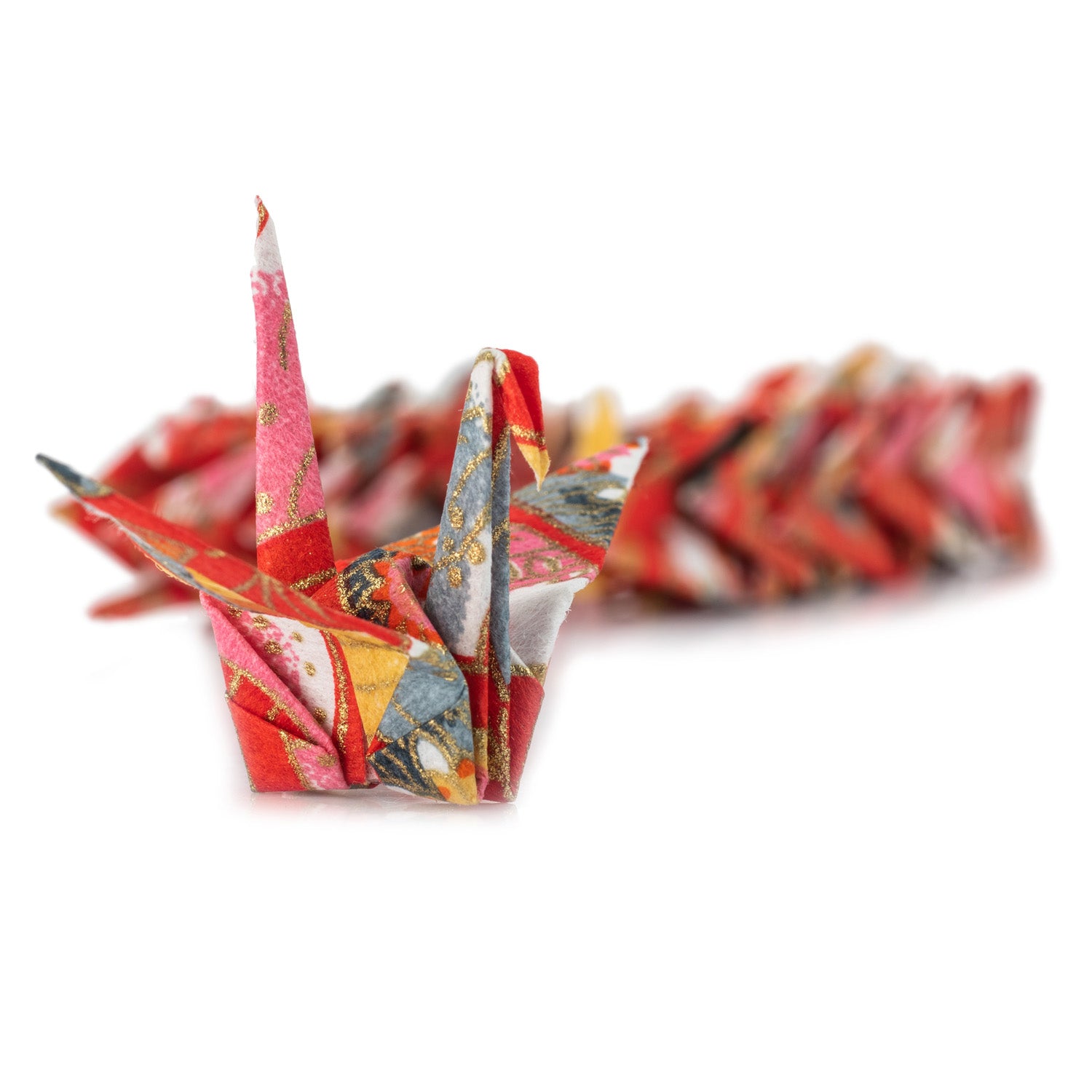 Pack 10 Red Japanese Origami Crane Birds