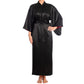 Premium Black Silk Ladies Japanese Kimono