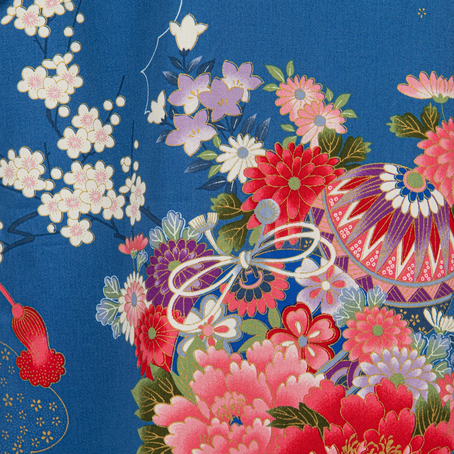 Princess Blue Age 8 to 9 Japanese Girls Kimono