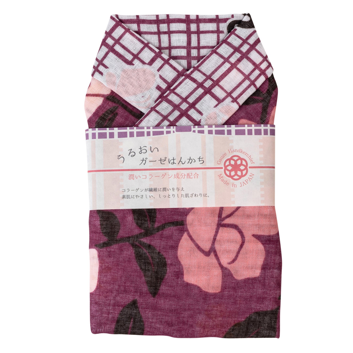Purple Rose Soft Cotton Japanese Handkerchief