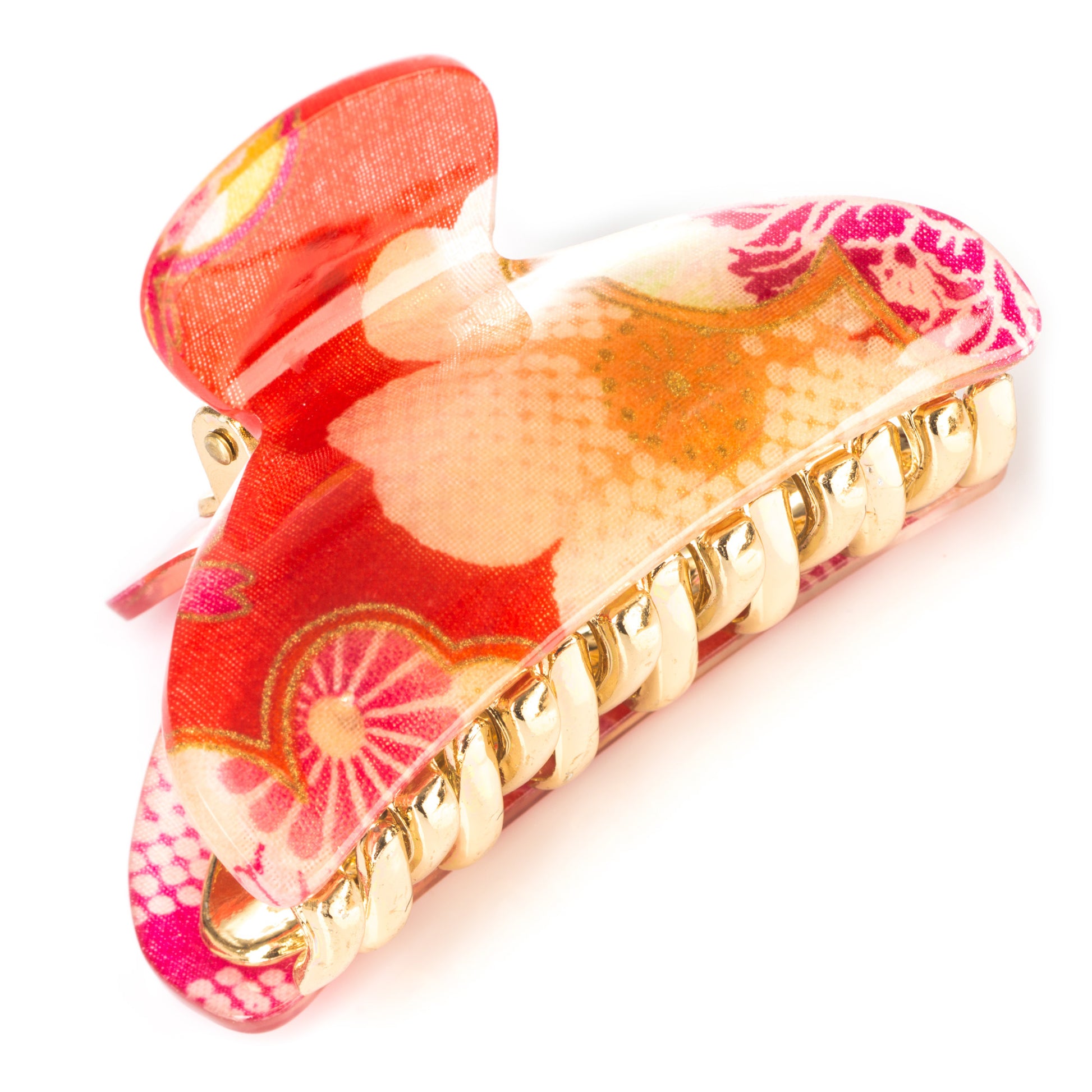 Red Cherry Blossom Japanese Hair Claw
