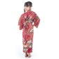 Age 8 to 9 Red Cotton Japanese Girls Kimono
