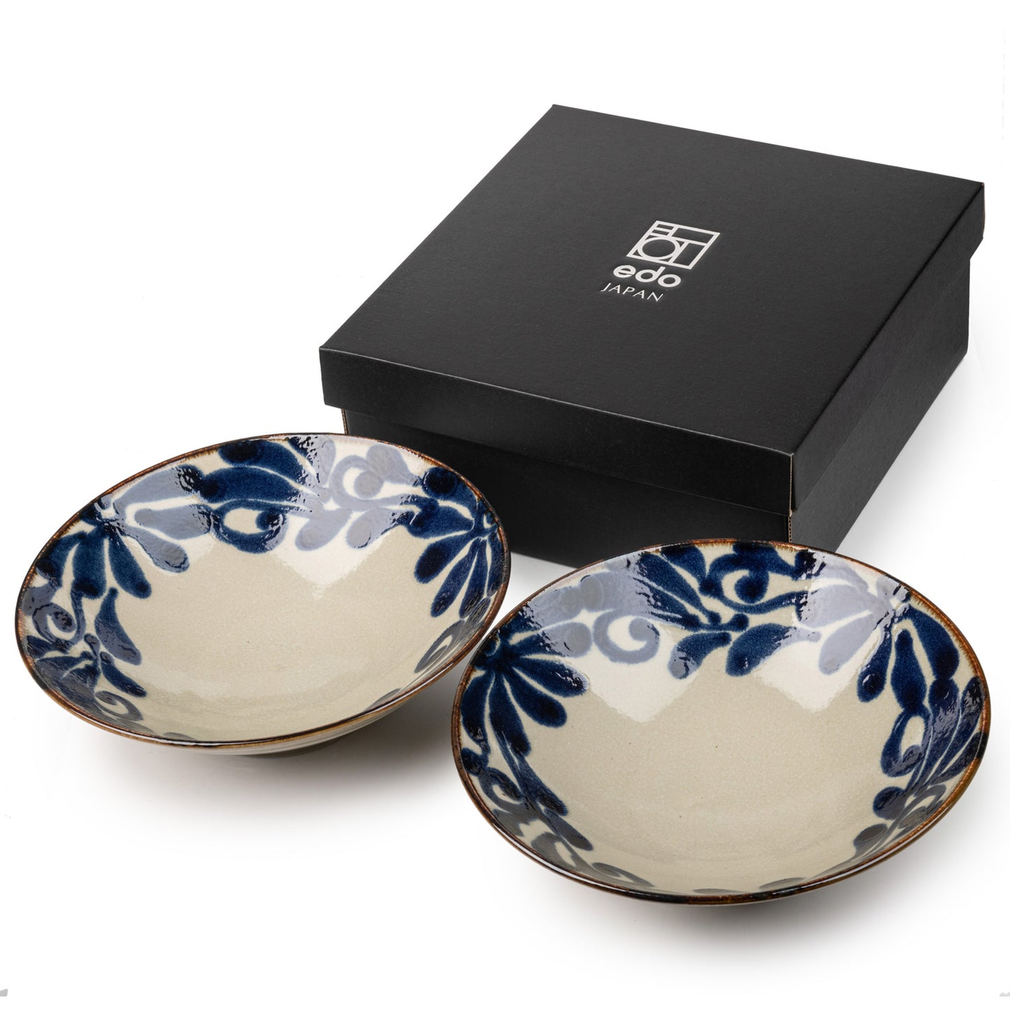 Ruri Karakusa Premium Japanese Pasta Bowl Set