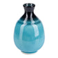 Sea Blue Crackleglaze Small Japanese Vase