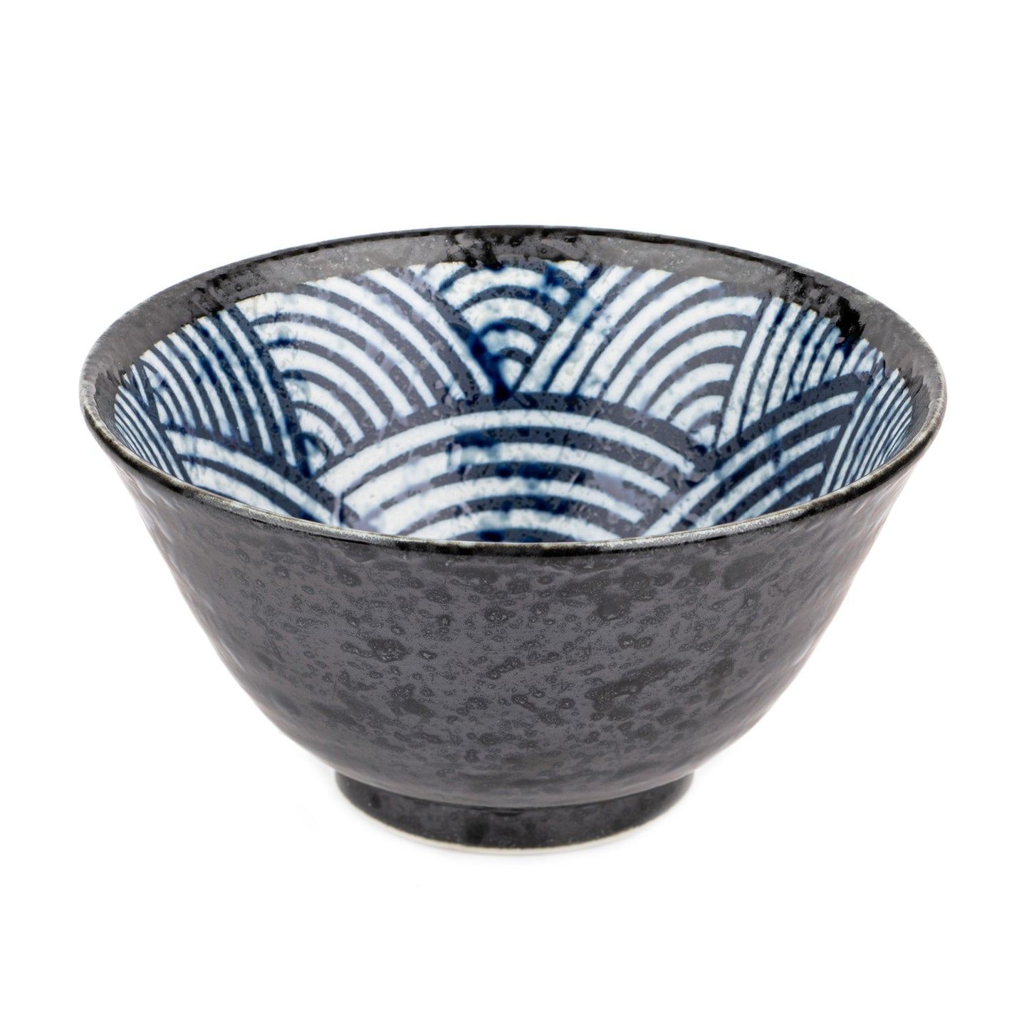 Seikaiha Ceramic Japanese Rice Bowl