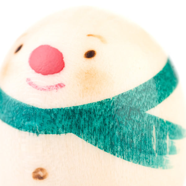 Snowman Miniature Japanese Kokeshi Doll
