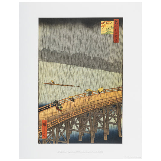 Sudden Shower over Shin Ohashi Bridge and Atake Print