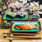 Turquoise Crackleglaze Sushi Plate Set