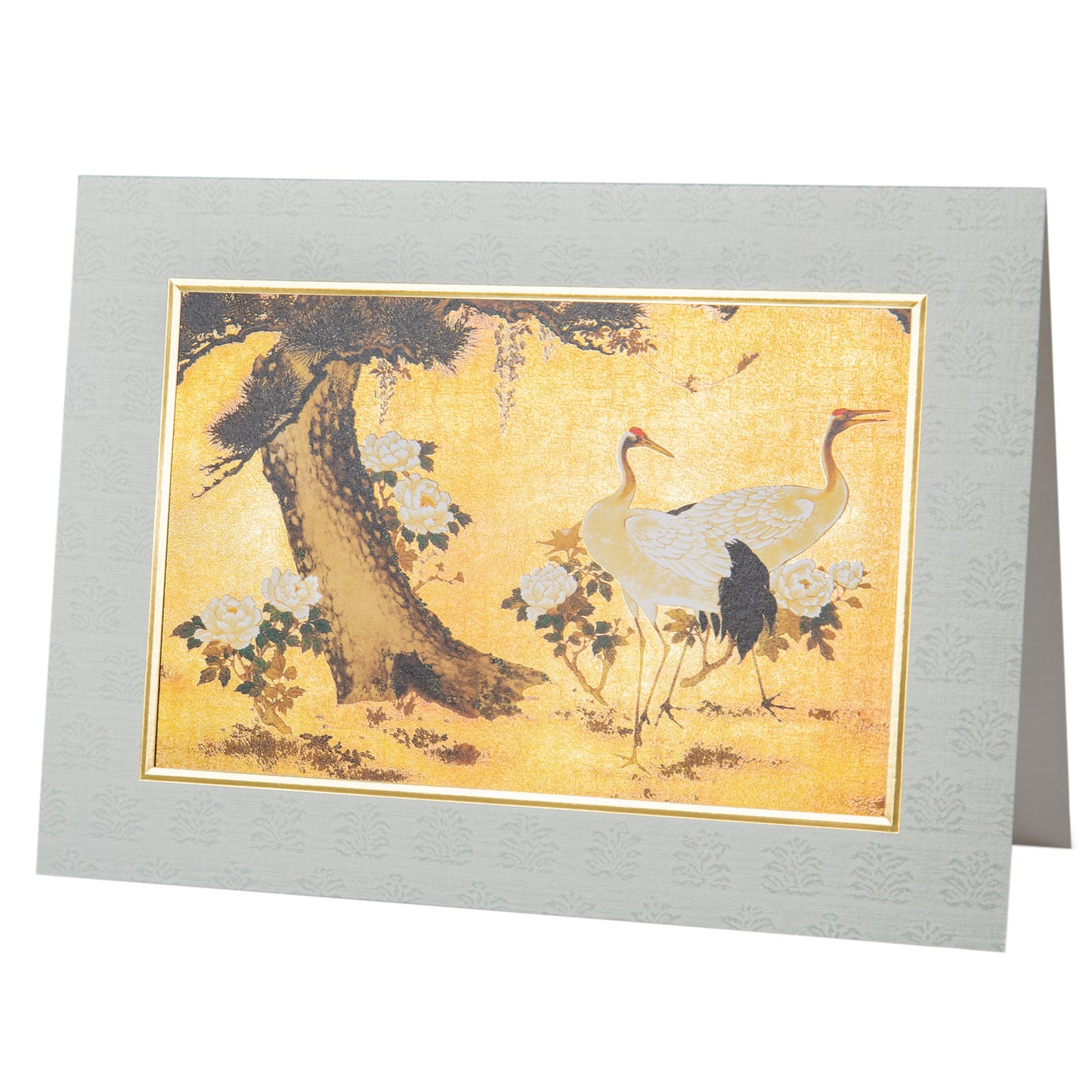 Two Cranes Large Japanese Greetings Card
