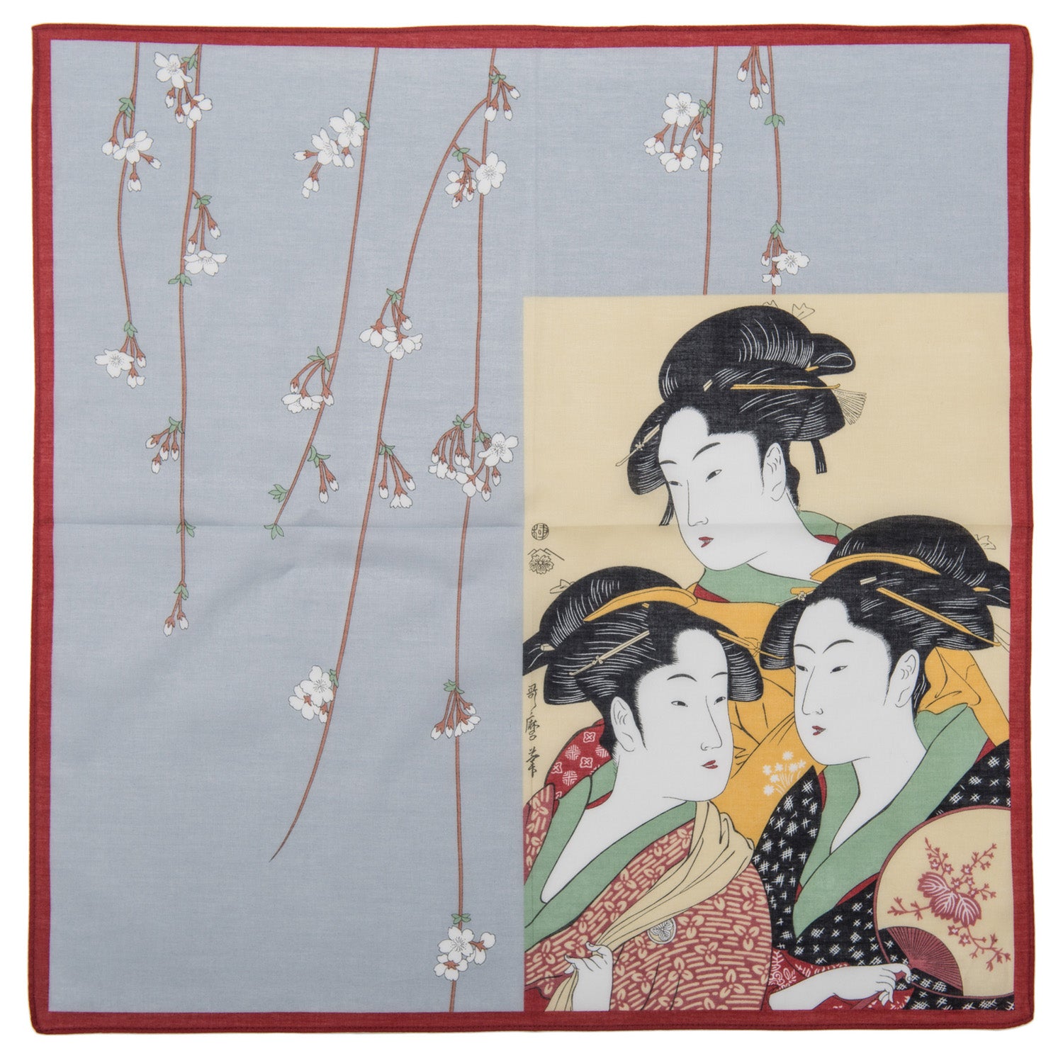 Utamaro Traditional Japanese Handkerchief