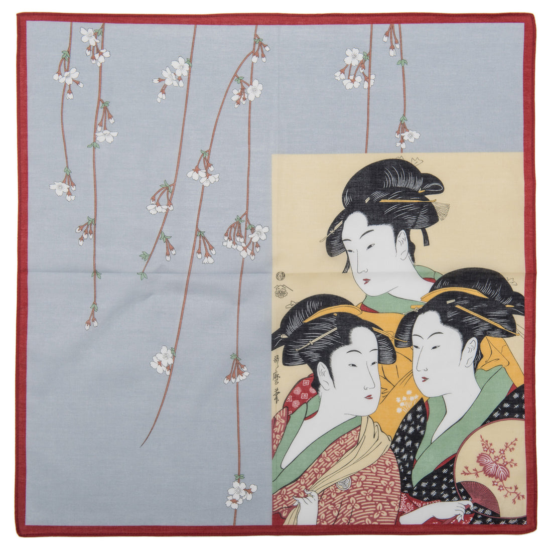 Utamaro Traditional Japanese Handkerchief The Japanese Shop