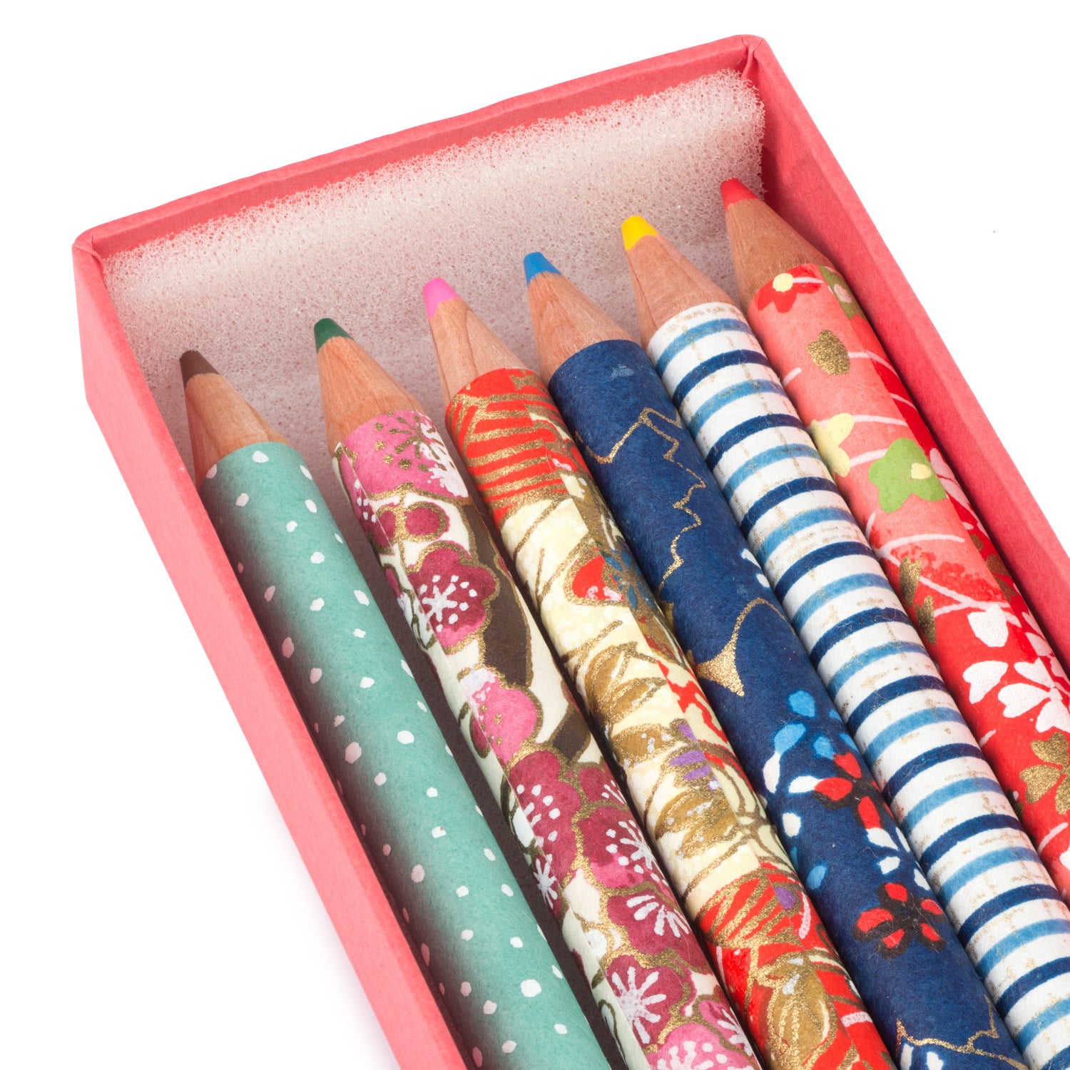 Washi Paper Coloured Japanese Pencil Box