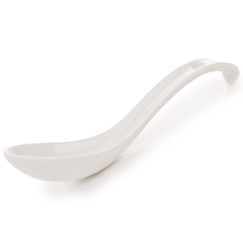 White Ceramic Japanese Soup Spoon